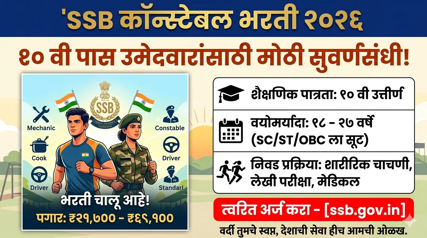 ssb constable recruitment 2026 online apply date